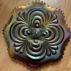 Vintage iridescent carnival glass